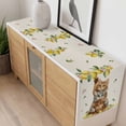 thumbnail image 4 of Lemons Cats Table Runner - 36 Inch Long, Kitchen Dining Table Runner Dresser Scarves, Summer Rustic Botanical Fruits Burlap Farmhouse Decor for Coffee Tables Wedding Party Banquet, 4 of 8