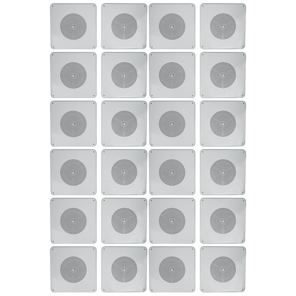 (24) Rockville MS81 Metal 8" 70v Commercial Background Music PA Ceiling Speakers