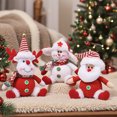 thumbnail image 5 of Christmas Plush Ornaments Set, Cartoon Santa Reindeer and Snowman Dolls for Holiday Home Tree Decoration, 5 of 6