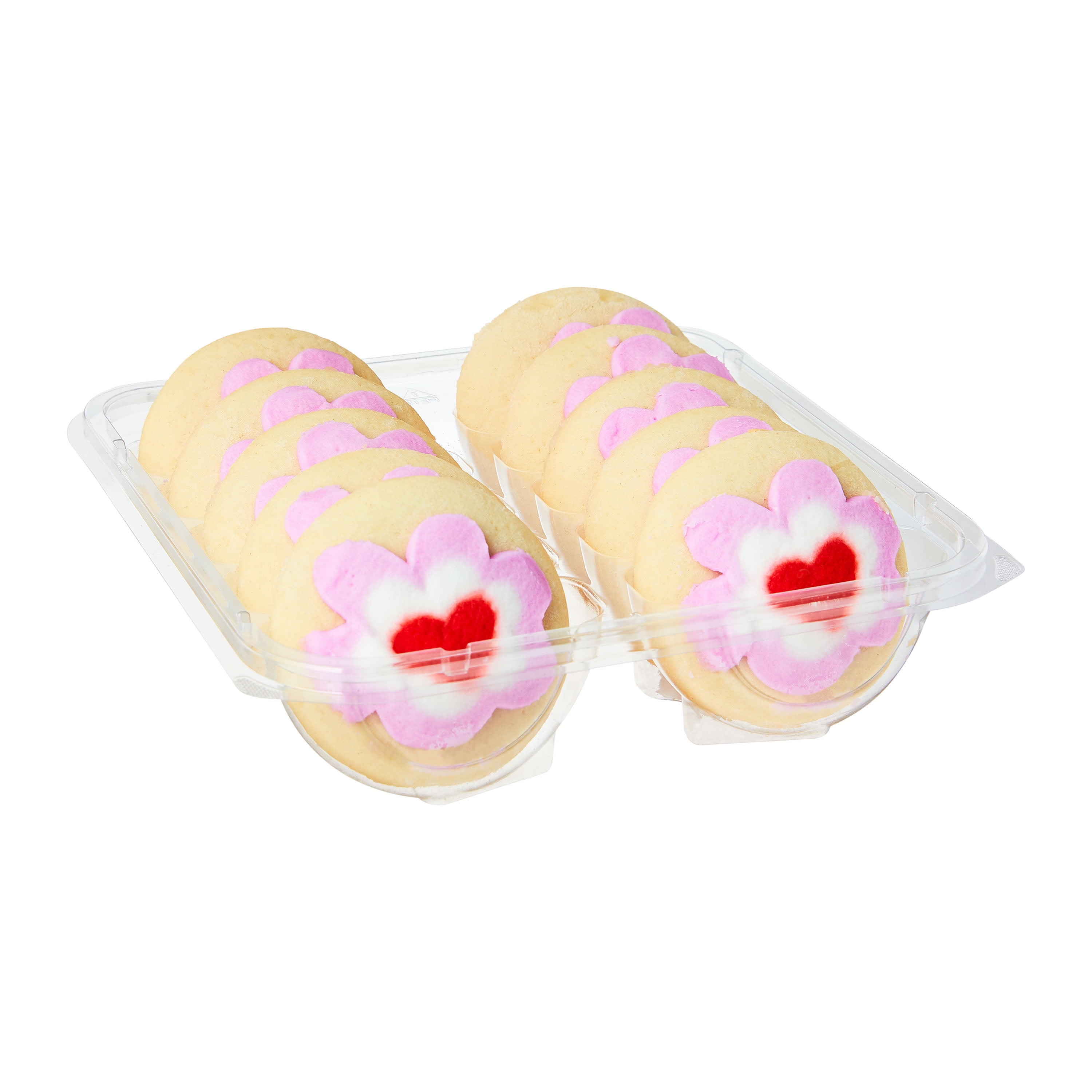 Freshness Guaranteed Valentine's Day Flower Frosted Cookies, 13.5 oz, 10 Count