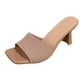 thumbnail image 1 of Sandalias Mujeres Sandalias de Deslizamiento Casuales Tacones de Mula de Punto con Costillas, Zapatos de Mujer Sandalias Casuales Vestidas Toe Abierto, 1 of 9