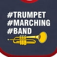 thumbnail image 4 of Inktastic #trumpet #marching #band Hashtag White Text Boys or Girls Baby Bib, 4 of 4