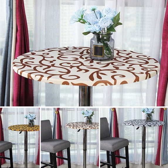 Wirlsweal Table Cloth Easy to Clean Round Shape 100cm Printing Table Cover Dining Room Decoration Home Decor
