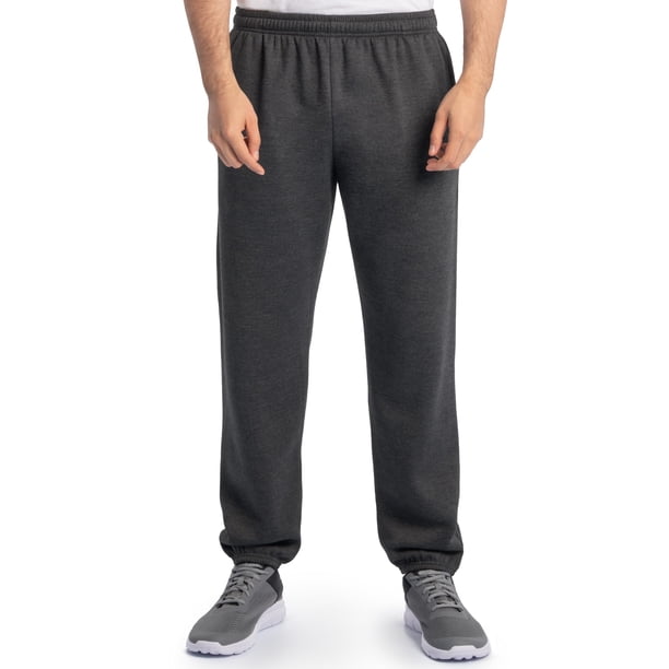 Pantalón deportivo de felpa Eversoft para hombre Fruit of the Loom, negro, talla M
