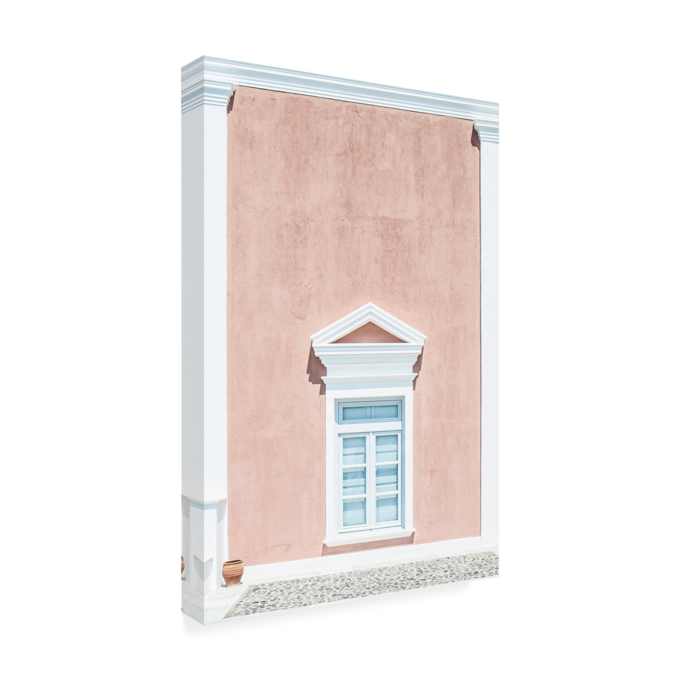 Trademark Fine Art Linda Wride Pink Wall And A Pediment Canvas Wall Art