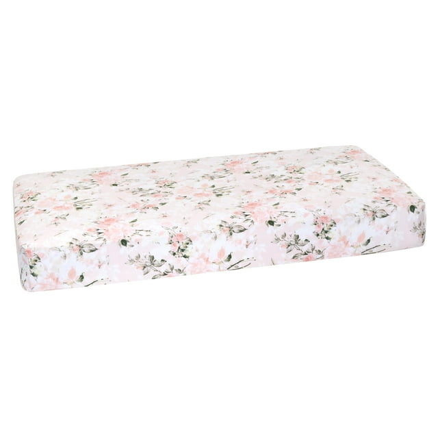 Sábana ajustable para cuna, elegante color cacahuete, viscosa, bambú, vintage, rosa