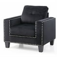 thumbnail image 2 of Nailer Black Upholstered Accent Chair, 2 of 3
