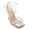 Silver, variant on FSJ Women Open Square Toe Clear Strap Gladiator Sandals Studded Cross Strap Stiletto High Heels Sexy Cocktail Party Prom Shoes Size 8 Gold
