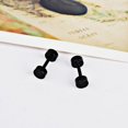 thumbnail image 1 of 1pair Dumbbell Earrings: Get Ready to Turn Heads with These Stylish Round Studs!, 1 of 4