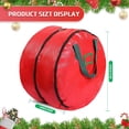 thumbnail image 2 of Double Layer Christmas Wreath Storage Container Bag Wreath Storage Pure Color Seasonal Garland Holiday Container Festive Box with Dual Zippers and Handles for Xmas(30 Inch,Red), 2 of 7
