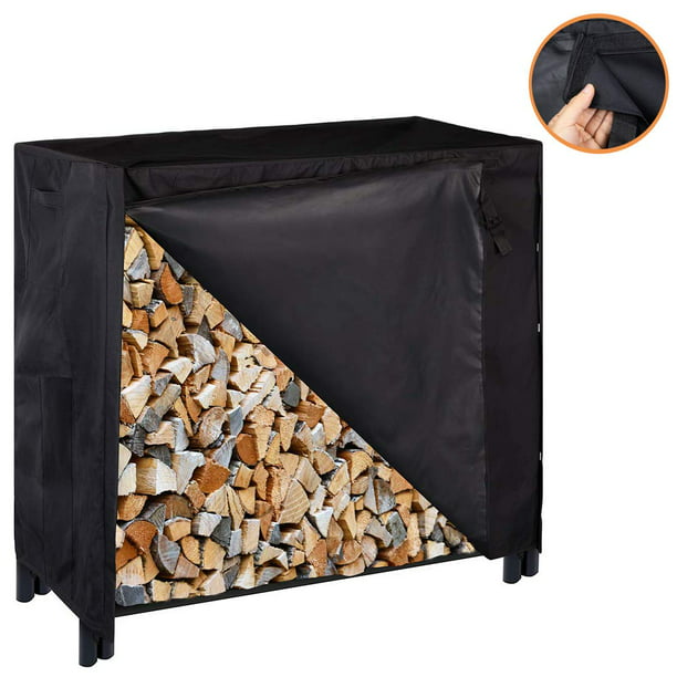 4ft Heavy Duty Indoor Outdoor Firewood, Small Outdoor Log Rack With Cover