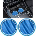thumbnail image 1 of Yazoeia 2 Pack Bling Car Cup Coaster, 2.75 Inch Rhinestone Silicone Auto Cup Holder Insert Coaster, Anti Slip Crystal Soft Rubber Cup Pad, Universal Vehicle Accessories for Women (Light, 1 of 6