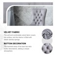 thumbnail image 3 of Tzicr Tufted Dining Chairs Set of 6, Upholstered Dining Chairs with Nailhead Back, Nailhead Trim, Velvet Dining Chairs for Kitchen/Bedroom/Dining Room(Grey), 3 of 7