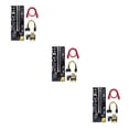 thumbnail image 1 of Maoww PCI-E 1x to 6x Exender Board USB Card Adapter with LED Indicator Component Black Slot+Red Wire 3Set, 1 of 6