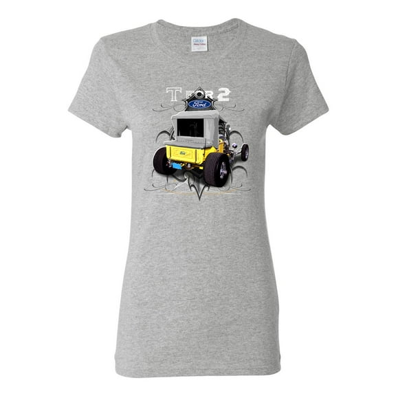 Ford Model T 1900 Vintage | Womens Cars and Trucks Graphic T-Shirt, Heather Grey, Large