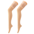 thumbnail image 3 of Women's Thigh High Stockings Lace Top Sheer Thigh High Silk Stockings Over The Knee Socks, 3 of 6