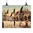 thumbnail image 2 of Print: Feeding Pigeons In St. Mark's Place, Venice, Italy, circa 1890, 2 of 4