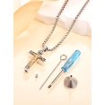 thumbnail image 3 of TANGPOET Urn Necklaces for Ashes Cross Necklace for Men Cremation Necklace, 3 of 5
