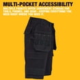 thumbnail image 5 of Pantalones cortos de trabajo DEWALT Protradesman para hombre, color negro, talla 30, 5 of 5