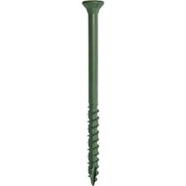 3 In. Green Exterior Self-Starting Star Flat-Head Wood Deck Screws #9 (1 Lb./73 Pcs)