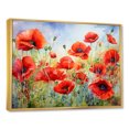 thumbnail image 2 of Designart "Pulsating Radiance Of Red Poppies I" Poppies Floater Framed Canvas Prints, 2 of 5