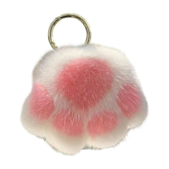 Elainilye Paw Keychain, Colorful Pet-Themed Accessory, Durable Imitation Material for Daily Use