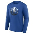 thumbnail image 2 of Men's Blue Dallas Mavericks Gradient Logo Long Sleeve T-Shirt, 2 of 3