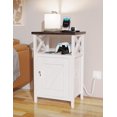 thumbnail image 4 of vfytbgnhj Walnut Nightstand with Lock  Bed Side Table with Drawers  Bedside Table with Charging Station  3 USB &amp; 2 Outlets  Night Stand with Storage  End Tables for Living Room  Bedro, 4 of 7