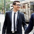 thumbnail image 2 of Black Men for Boys Clip-on Ties Solid Color Uniform Pre-Adjustable Tie for Graduation Wedding Man, 2 of 5
