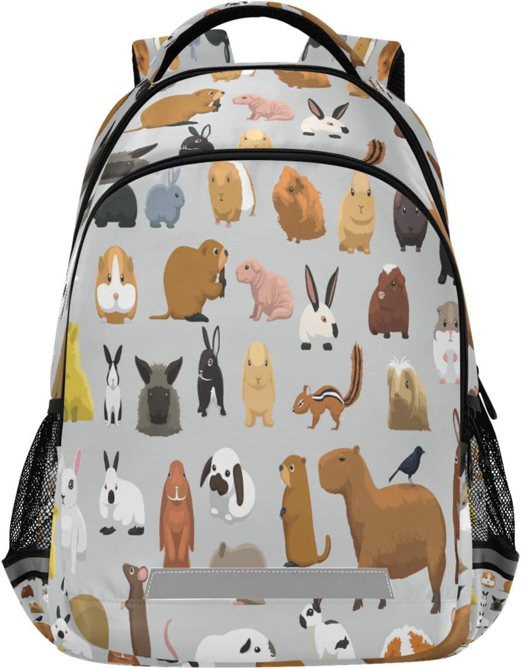 Kids Backpack for Girls Boys Animal Rodent Capybara Rabbit Hamster Guinea Pig MiddleSchool