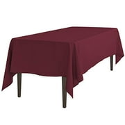 LinenTablecloth Nappe rectangulaire en polyester 60 x 102 pouces Bordeaux