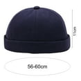 thumbnail image 6 of Unisex Outdoor Hat Winter Warm Round Solid Color Adjustable No Brim Breathable Beanie Cap with Visor, 6 of 8