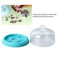 thumbnail image 3 of Plastic Watch Dust Cover with Tray, 6 Slots Anti Dust Tray Guard Accessory Storage Box Holder for Watches Screw Component Hardware Parts, Craft, Beads, Jewelry, Watch Movements, 3 of 7