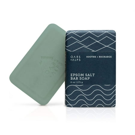 Oars + Alps Epsom Salt Mens Bar Soap Made with Dermatologist Tested Skin Care Ingredients Vegan and Gluten Free 1 Pack