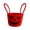 Red, variant on Halloween Woven Pumpkin Candy Basket with Handles, Cotton Rope Storage Tote for Trick or Treat, Decorative Candy Bowl for Candies Storage, Spooky Gift Basket Container 7x6.3Inch