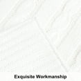 thumbnail image 3 of Ntbay 100% Cotton Cable Knit Throw, Super Soft Warm Knitted Blanket Home Decor, 51"x67", White, 3 of 4