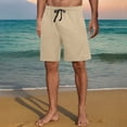 thumbnail image 2 of Men Summer Shorts Casual Fashion Solid With Pocket Elastic Waist Short Pants, 2 of 7