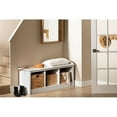 thumbnail image 3 of Pemberly Row 51"W Engineered Wood Mudroom Bench with Storage in White Pine, 3 of 7
