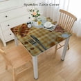thumbnail image 2 of HAOXIT Square , Symmetrically Arranged Egg Toast Coffee on a Print, Circle Table Cloth Cover for Dining Room Kitchen Decoration 44''x44'', 2 of 7
