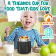 thumbnail image 2 of Termo para alimentos aislado CJACJA 450 ml para niños, sopa, negro, 2 of 7