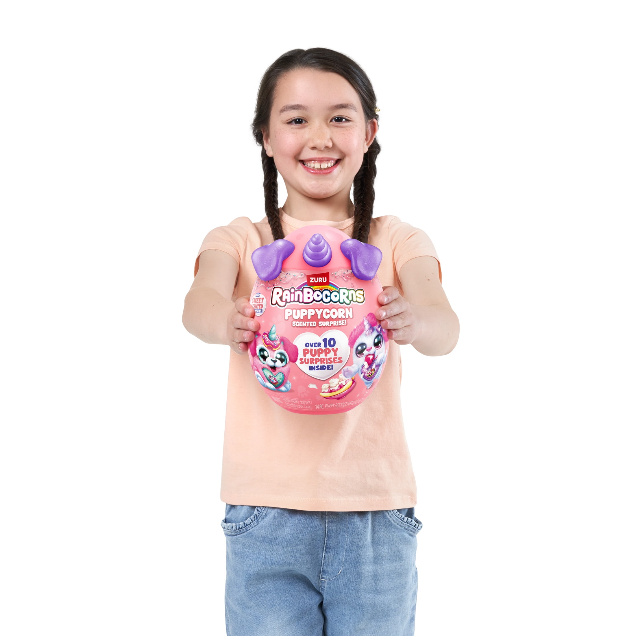 ZURU Rainbocorns Puppycorn Scent Surprise by ZURU Surprise Unboxing Soft Toy, Scented Puppy Plush for Girls, Slime
