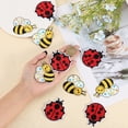 thumbnail image 4 of 10Pcs 2 Styles Ladybug Bee Sew or Iron on Cloth Patches Appliques Embroidered Cute Animal Design Patches for Clothing Backpacks School Bags, 4 of 6