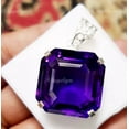 thumbnail image 2 of 60 Carat Beautiful Purple Amethyst Square 925 Solid Silver Pendant Gemstone, 2 of 2