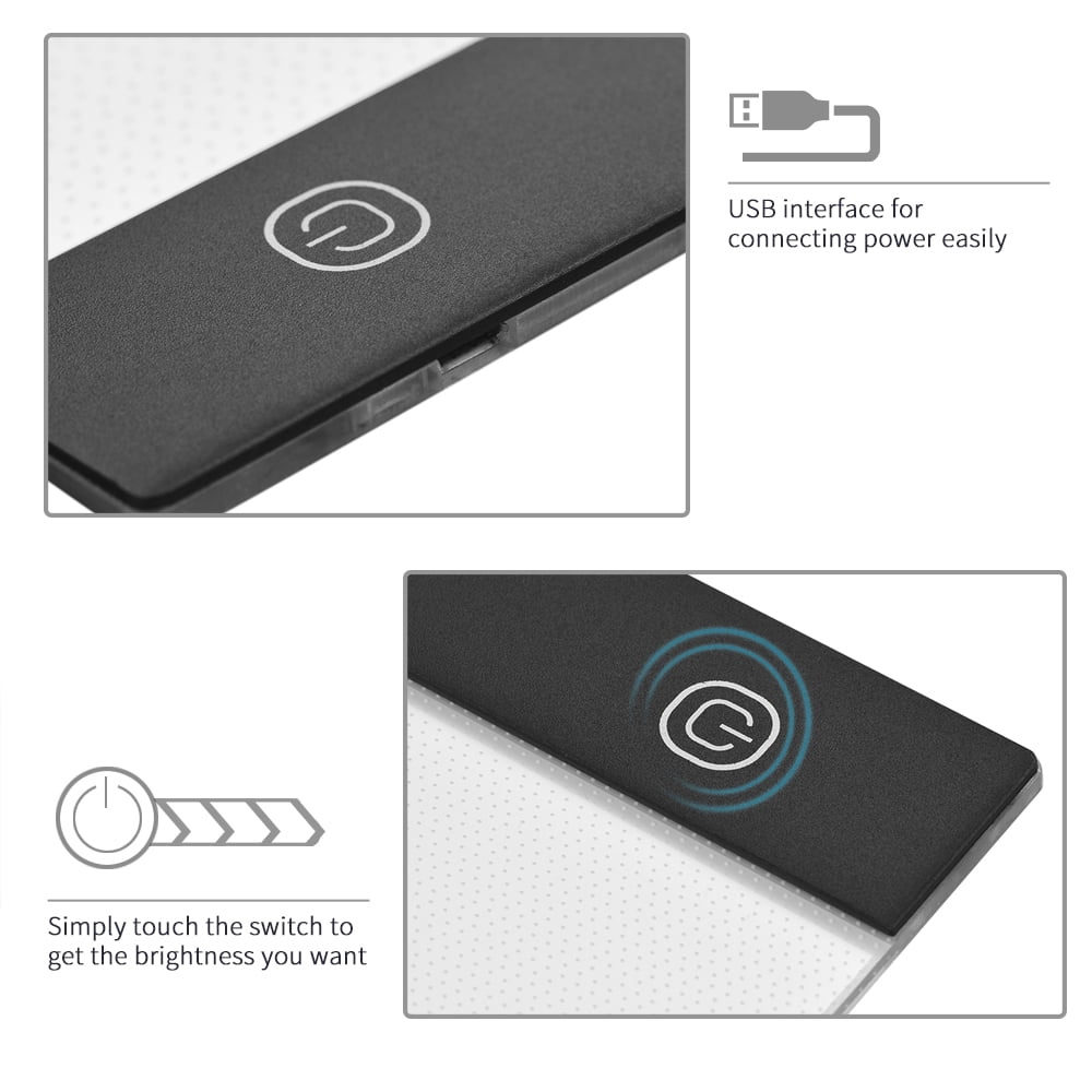 A3 LED Light Pad Stand Light-Up Tracing Pad for Artists Drawing Sketching Animation and Diamond Painting USB Cable HOHOTIME Dimmable LED Tracing Light Box with Carry Bag