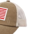 thumbnail image 5 of Lispipm Classic Low Profile Baseball Cap for Men Women Adjustable Cotton Hats with USA Flag Pattern Unisex Outdoor Sport Caps Brown, 5 of 6