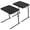 Black- 2pk, variant on TV Tray Table, Max Folding TV Dinner Tray w/6 Height & 3 Tilt Angle, Adjustable TV Trays for Eating on Couch, Large Size Foldable Couch Laptop Table, Black, 16.9 x 22 x 29.1inch, 110lbs