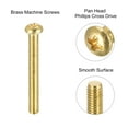 thumbnail image 4 of Unique Bargains M3x25mm Brass Machine Screws, Phillips Pan Head Fastener Bolts 10Pack, 4 of 5