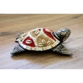 thumbnail image 3 of Wooden Tortoise Turtle Home Decor Sculpture Statue Wall Hanging Handmade Seaside Tropical Nautical Ocean Coastal Blue - 8" long x 5" wide x 2.5" tall, 3 of 5