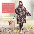 thumbnail image 4 of Wearable Oversized Blanket,Pioneer Flower Floral Print Pattern Wearable Blanket Hoodie for Adults,Cozy Hooded Blankets with Super Pockets,Super Warm Fuzzy Pullover for Women & Men, 4 of 6