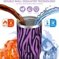 thumbnail image 3 of Leopard Print 30oz Handheld Travel Tumbler with Handle – Double Wall Stainless Steel Insulated Cup, Flip Straw Lid, Leak-Proof & BPA-Free for Hot and Cold Drinks – Durable Coffee & Juice Mug White, 3 of 6